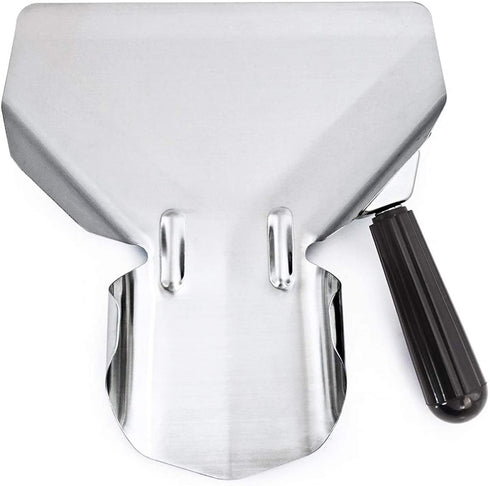 QJFCare Stainless Steel French Fry Bagger Scoop Chip Popcorn Bagger Ice Candy Snacks Desserts Scooper with Removable Handle - Right Hand